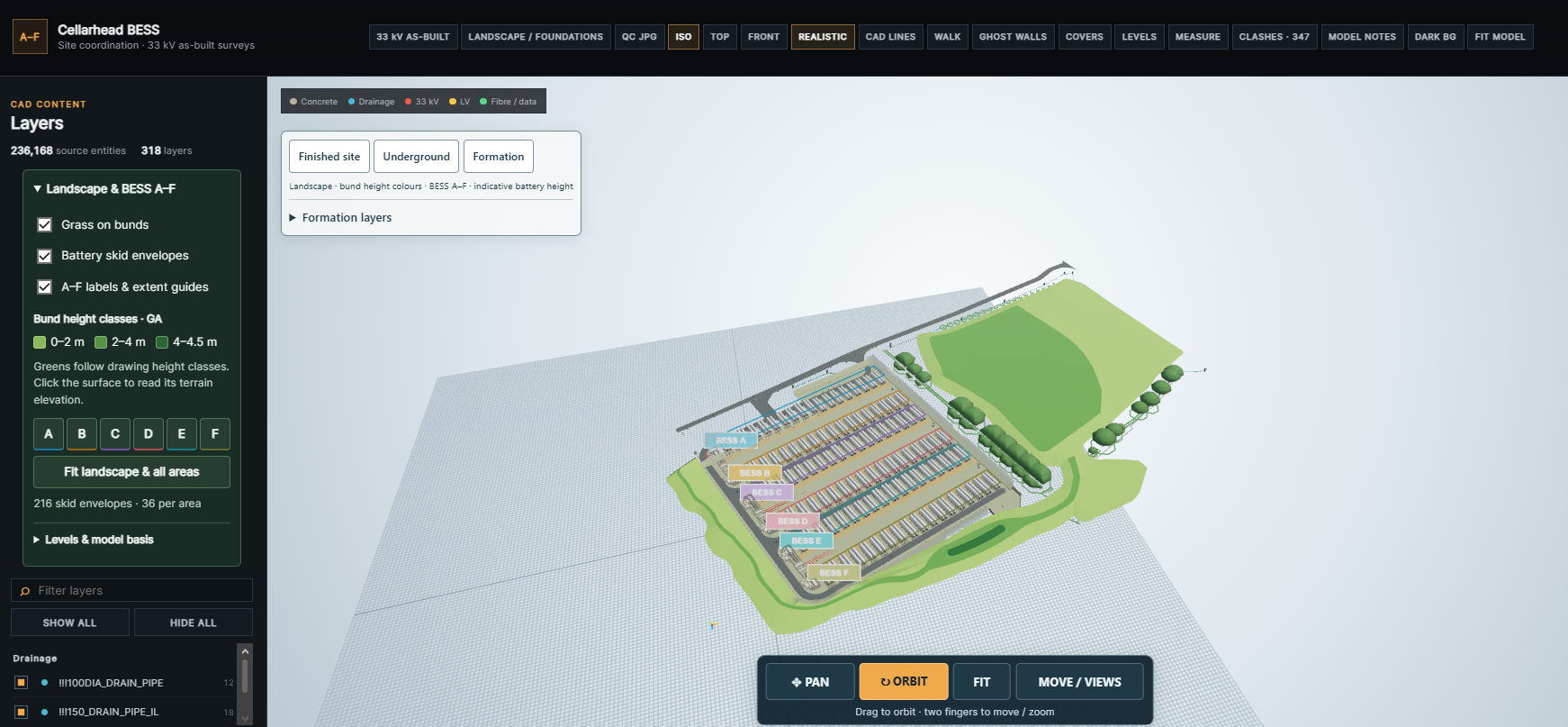 Cellarhead BESS overall interactive 3D site model